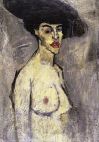 Amedeo Modigliani Nude with a Hat (recto) Norge oil painting art